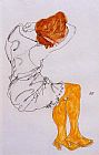 The Sleeping girl by Egon Schiele